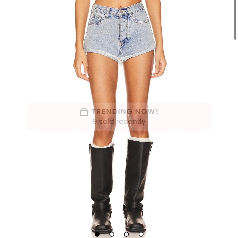 Super down denim shorts